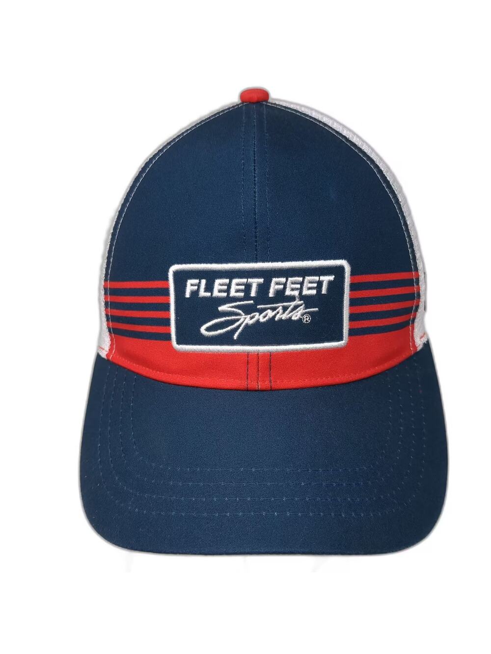 Boco Gear Fleet Feet Sports Trucker Hat Blue One Size Mesh Snapback Adjustable